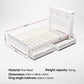 Artiss Bed Frame King Single Size Wooden with 2 Storage Drawers White