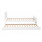 Artiss Single Bed Frame with Trundle Solid Wood Toddler Bunk Bed with Headboard White